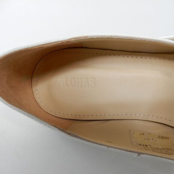 ALOHAS Musa Leather Mary Jane Ballet Flat EU 38 7.5 Bicolor Black Cream NEW $180 - Picture 11 of 16